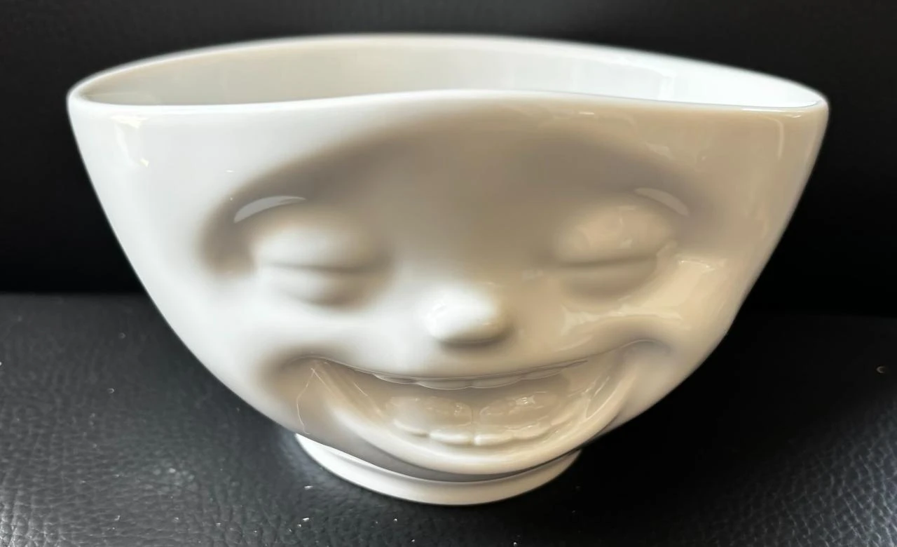 Bol en porcelaine 500 ml de marque Pylones - Emotion Rieur